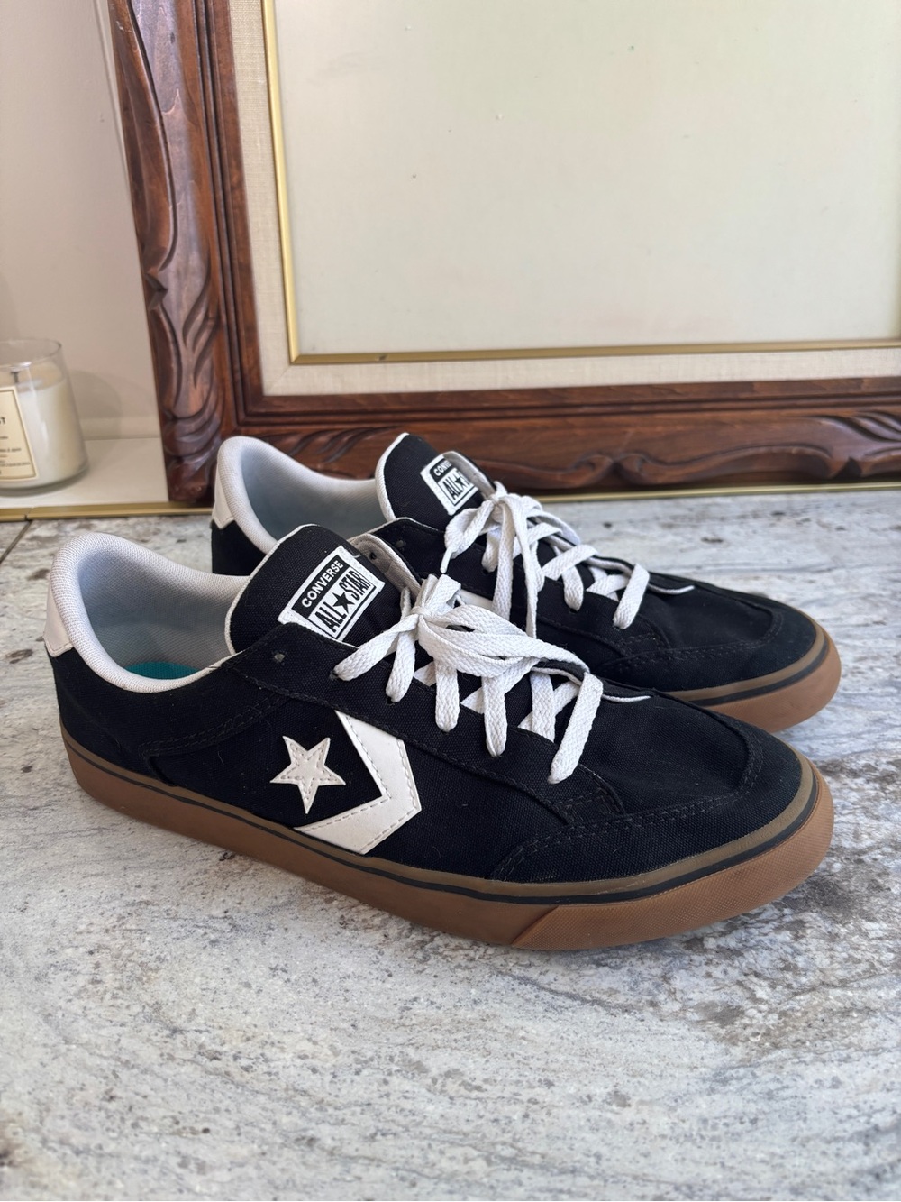 Converse All Star Canvas Tobin Low Black Gum Sneakers Men 10.5 Women’s 12
